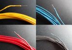 22 AWG cloth covered push-back wire - solid core, Sold per foot