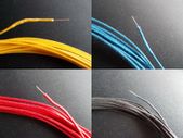 22 AWG cloth covered push-back wire - solid core, Sold per foot