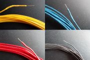 22 AWG cloth covered push-back wire - solid core, Sold per foot