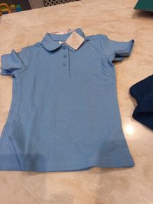 L&D Girls Polo Shirts X 2.    Age- 6-7 Years.   B.N.W.T