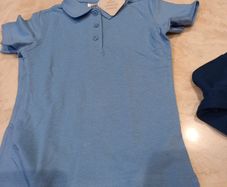 L&D Girls Polo Shirts X 2.    Age- 6-7 Years.   B.N.W.T