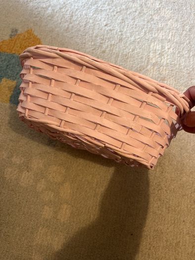 small pink basket