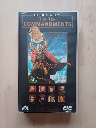 The Ten Commandments VHS Widescreen Movie (Charlton Heston Film 1956)