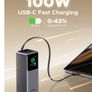 UGREEN 20000mAh 165W Power Bank Fast Charging, Built-in Retractable USB C Cable 3-Way Output Laptop Portable Charger Image 2