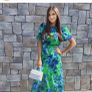 Primark Green floral Dress. Size 14 Image 7