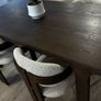 Contemporary Dark Walnut Dining Table Ex Display, Excellent Condition Image 4
