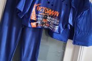 SHEIN royal blue Co-ord pants, cropped top and mini gilet Sz M (Fit 10-12UK)