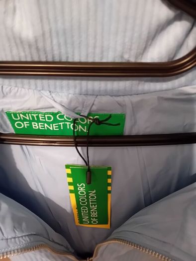 Stunning Benetton Jacket - Light Blue - Size XS Fits UK 10, 12 - BNWT RRP 159