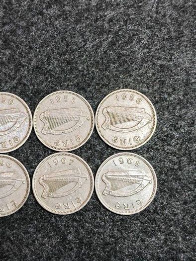 Irish Eire Threepence Leat Reul hare collection FULL DATE RUN 1942 to 1968.