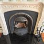 Traditional Cream Stone Fireplace Suite with Cast Iron Insert & Black Hearth Image 3