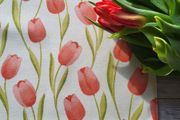 Table Runner "Tulips" - Spring, Easter table runner.