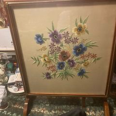Vintage fire screen