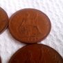 English Pennies 1960's. Image 5