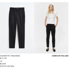 Black cigarette trousers