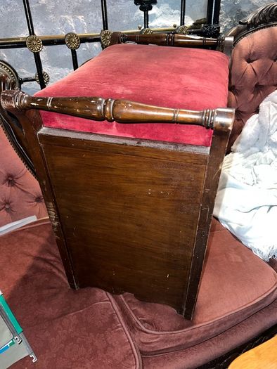 antique Piano stool with drawer for music sheets
