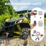 Electric Winch ATV UTV 2041.2 kg Synthetic Rope Waterproof Remote Control Image 4