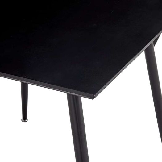 3 Piece Dining Set Plastic Black
