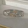 Vintage Silver Wedding Band with 18k Accents Image 7