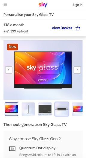 Sky glass Gen 2 65inch