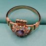 Vintage 9ct yellow gold claddagh ring Image 5