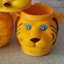 Vintage 90s Plastic 3D Character Mugs Bundle  Tweety Bird, Lion and Tiger Image 2