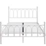 Double Metal Bed Frame with Headboard 135 x 190 cm, Black Heavy Duty Foundation, Metal Slat Support, Underbed Storage, Easy Assembly, for Bedroom Dorm Guest Room Image 4
