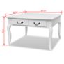 Coffee Table with 4 Drawers White Image 2