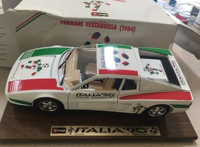 Ferrari Testarossa Italia 1990 Rare Wood Base version Scale 1/18