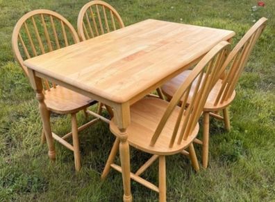 As New - Solid 4Ft Wooden Kitchen Dining Table - Can Deliver