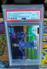 Kai Havertz 2021/22 Stadium Club Chrome Blue Prism PSA 6