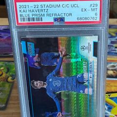 Kai Havertz 2021/22 Stadium Club Chrome Blue Prism PSA 6