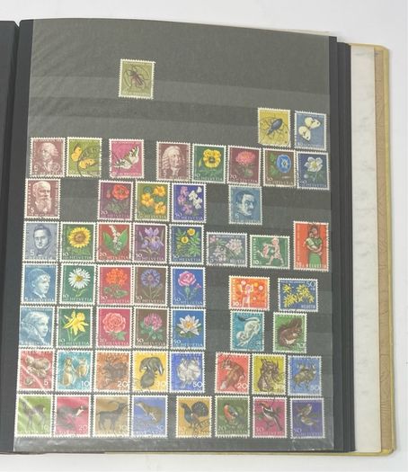Collection: Switzerland (Helvetia) mainly, Malta, Gibraltar & Andorra Stamps mainy usd but a few mint on 38 pages