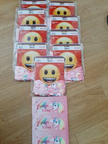 Kids face masks / Girls unicorn emoji snood/ head band