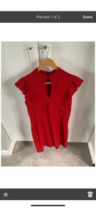 Miss Sixty Red Dress - Ruffle Style Detail