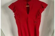 Miss Sixty Red Dress - Ruffle Style Detail
