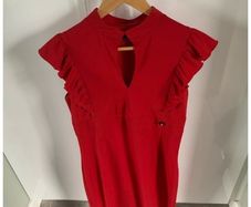Miss Sixty Red Dress - Ruffle Style Detail
