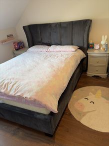 Double bed 4ft6. Dark grey