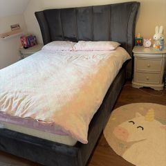 Double bed 4ft6. Dark grey
