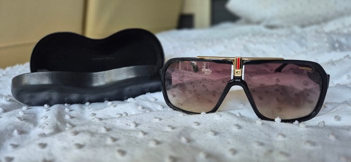 Carrera Unisex Sunglasses 1014/S Shaded Lens Metal Frame Black/Grey Brown