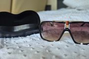 Carrera Unisex Sunglasses 1014/S Shaded Lens Metal Frame Black/Grey Brown