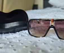 Carrera Unisex Sunglasses 1014/S Shaded Lens Metal Frame Black/Grey Brown