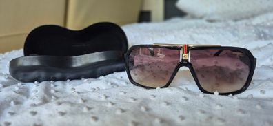 Carrera Unisex Sunglasses 1014/S Shaded Lens Metal Frame Black/Grey Brown