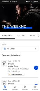 The Weeknd standing tickets x 2