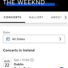 The Weeknd standing tickets x 2