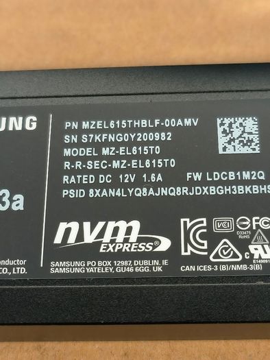 Samsung E1.L PM9D3a Solid State Drive (15.36TB) MZ-EL615T0 (New Witout Packaging)