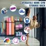 3-Tier Heavy Duty Carbon Steel Gym Storage Rack with Lockable Wheels  Hooks  Fitness Organizer for Dumbbells, Yoga Mats, Kettlebells  Resistance Bands 120KG Load for Home Gym Image 4