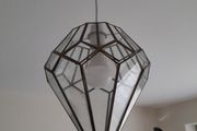 vintage brass glass pendant shade
