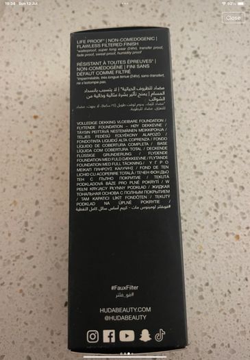 make Huda beauty luminous matte macchiato 400g