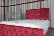 Double Size Red Monaco Divan Bed
