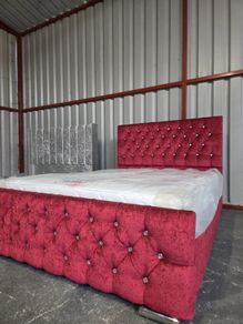 Double Size Red Monaco Divan Bed